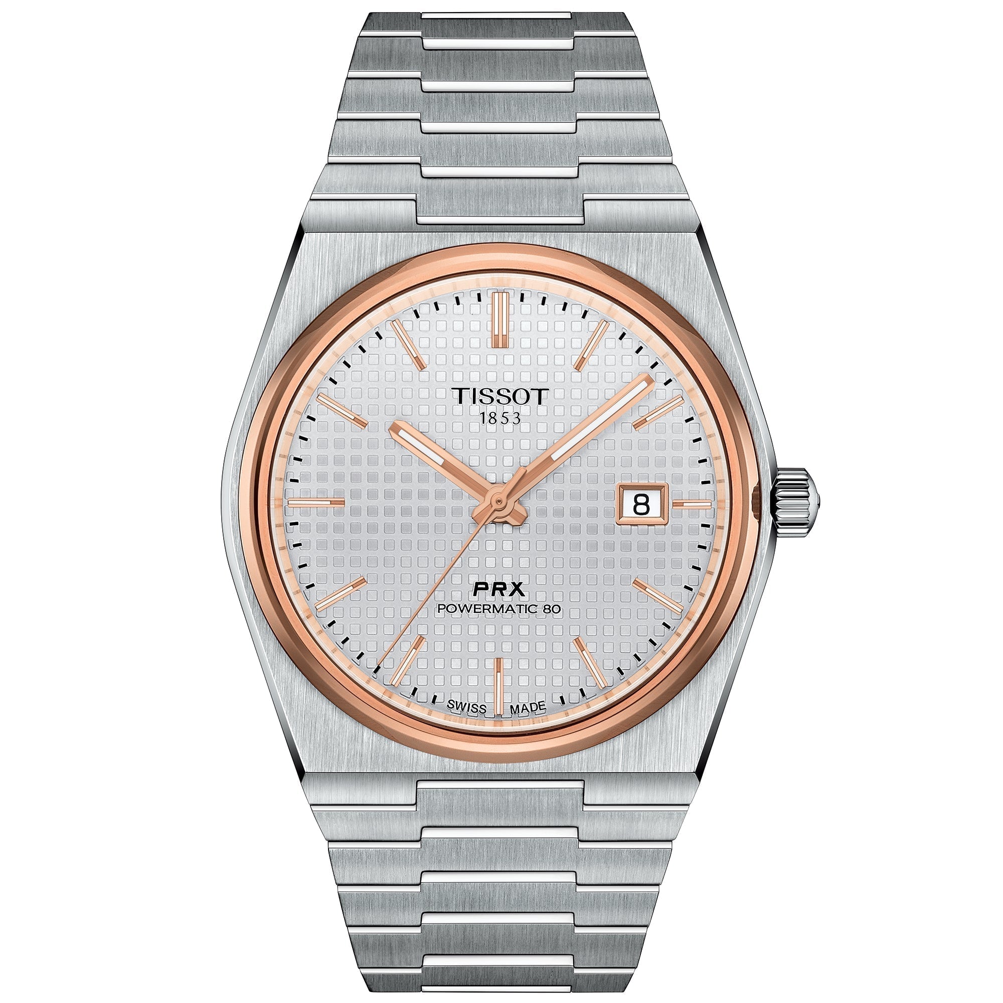 Tissot Prx Powermatic 80 Men's Rose Gold Watch - T1374072103100